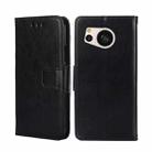 For Sharp Aquos Sense 8 Crystal Texture Leather Phone Case(Black) - 1