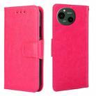 For Sharp Aquos R9 Crystal Texture Leather Phone Case(Rose Red) - 1