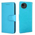 For Sharp Aquos Wish Crystal Texture Leather Phone Case(Sky Blue) - 1