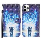 For iPhone 11 Pro 3D Painted Pattern Horizontal Flip Leather Case with Holder & Wallet & Card slot & Lanyard(Lion) - 1