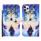 For iPhone 11 Pro 3D Painted Pattern Horizontal Flip Leather Case with Holder & Wallet & Card slot & Lanyard(Sunrise Wolf) - 1