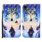 For iPhone XR 3D Painted Pattern Horizontal Flip Leather Case with Holder & Wallet & Card slot & Lanyard(Sunrise Wolf) - 1