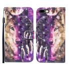 For iPhone 8 Plus / 7 Plus 3D Painted Pattern Horizontal Flip Leather Case with Holder & Wallet & Card slot & Lanyard(Wind Chime Wolf) - 1