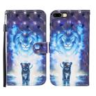 For iPhone 8 Plus / 7 Plus 3D Painted Pattern Horizontal Flip Leather Case with Holder & Wallet & Card slot & Lanyard(Lion) - 1