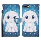 For iPhone 8 Plus / 7 Plus 3D Painted Pattern Horizontal Flip Leather Case with Holder & Wallet & Card slot & Lanyard(Rabbit) - 1