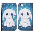 For iPhone SE 2022 / SE 2020 / 8 / 7 3D Painted Pattern Horizontal Flip Leather Case with Holder & Wallet & Card slot & Lanyard(Rabbit) - 1