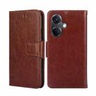 For OnePlus Nord CE3 5G Crystal Texture Leather Phone Case(Brown) - 1