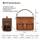 Cwatcun D80 Retro Leather Camera Shoulder Bag, Size:22 x 16 x 12cm Faux Leather Small(Brown) - 2
