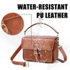 Cwatcun D80 Retro Leather Camera Shoulder Bag, Size:22 x 16 x 12cm Faux Leather Small(Brown) - 3