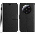 For Xiaomi 13 Ultra Rhombic Grid Texture Leather Phone Case(Black) - 1