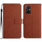 For Xiaomi Poco M5 / M4 5G Rhombic Grid Texture Leather Phone Case(Brown) - 1