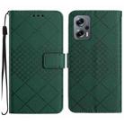 For Xiaomi Poco X4 GT Rhombic Grid Texture Leather Phone Case(Green) - 1