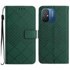 For Xiaomi Redmi 11A / Poco C55 Rhombic Grid Texture Leather Phone Case(Green) - 1