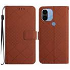 For Xiaomi Redmi A1+/ A2+/Poco C50 4G Rhombic Grid Texture Leather Phone Case(Brown) - 1
