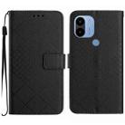 For Xiaomi Redmi A1+/ A2+/Poco C50 4G Rhombic Grid Texture Leather Phone Case(Black) - 1