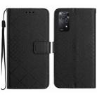 For Xiaomi Redmi Note 11 Global / 11S / 12S Rhombic Grid Texture Leather Phone Case(Black) - 1