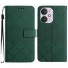 For Xiaomi Redmi 13C 5G Rhombic Grid Texture Leather Phone Case(Green) - 1