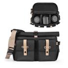 Cwatcun D90 Contrast Color Single Shoulder Camera Bag Outdoor Camera Bag Professional Crossbody Handbag, Size:27 x 17 x 18.5cm Medium(Black) - 1
