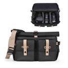 Cwatcun D90 Contrast Color Single Shoulder Camera Bag Outdoor Camera Bag Professional Crossbody Handbag, Size:30.5 x 19 x 20cm Large(Black) - 1