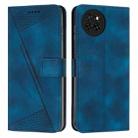 For itel S23 Dream Triangle Leather Phone Case with Long Lanyard(Blue) - 1