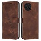 For itel S23 Dream Triangle Leather Phone Case with Long Lanyard(Brown) - 1