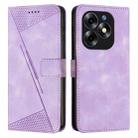 For itel S23+ Dream Triangle Leather Phone Case with Long Lanyard(Purple) - 1