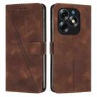 For itel S23+ Dream Triangle Leather Phone Case with Long Lanyard(Brown) - 1