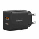 Baseus CCXFK20UE PD 20W USB + USB-C / Type-C Cube Fast Charger, EU Plug(Black) - 1