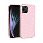 For iPhone 12 Pro Max Shockproof Terminator Style Glitter Powder Protective Case(Pink) - 1