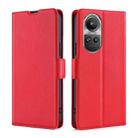 For OPPO Reno10 5G / Pro 5G Global Ultra-thin Voltage Side Buckle Horizontal Flip Leather Phone Case(Red) - 1