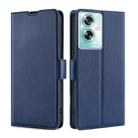 For OPPO A79 5G Ultra-thin Voltage Side Buckle Horizontal Flip Leather Phone Case(Blue) - 1