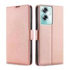 For OPPO A79 5G Ultra-thin Voltage Side Buckle Horizontal Flip Leather Phone Case(Rose Gold) - 1