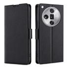 For OPPO Find X7 Ultra 5G Ultra-thin Voltage Side Buckle Horizontal Flip Leather Phone Case(Black) - 1