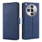 For OPPO Find X7 Ultra 5G Ultra-thin Voltage Side Buckle Horizontal Flip Leather Phone Case(Blue) - 1