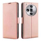 For OPPO Find X7 Ultra 5G Ultra-thin Voltage Side Buckle Horizontal Flip Leather Phone Case(Rose Gold) - 1