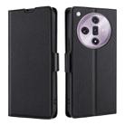 For OPPO Find X7 5G Ultra-thin Voltage Side Buckle Horizontal Flip Leather Phone Case(Black) - 1