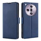 For OPPO Find X7 5G Ultra-thin Voltage Side Buckle Horizontal Flip Leather Phone Case(Blue) - 1