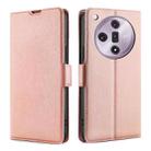 For OPPO Find X7 5G Ultra-thin Voltage Side Buckle Horizontal Flip Leather Phone Case(Rose Gold) - 1