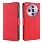 For OPPO Find X7 5G Ultra-thin Voltage Side Buckle Horizontal Flip Leather Phone Case(Red) - 1