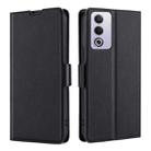 For OPPO A3 Pro 5G India Ultra-thin Voltage Side Buckle Horizontal Flip Leather Phone Case(Black) - 1