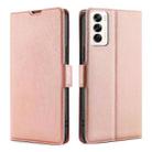 For OPPO Reno12 5G Global Ultra-thin Voltage Side Buckle Horizontal Flip Leather Phone Case(Rose Gold) - 1