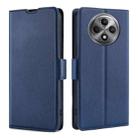 For OPPO Reno12 F 5G Ultra-thin Voltage Side Buckle Horizontal Flip Leather Phone Case(Blue) - 1