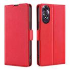 For OPPO A60 4G Global Ultra-thin Voltage Side Buckle Horizontal Flip Leather Phone Case(Red) - 1