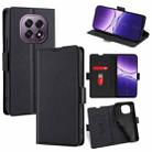 For OPPO A5 5G 2025 Global Ultra-thin Voltage Side Buckle Horizontal Flip Leather Phone Case(Black) - 1