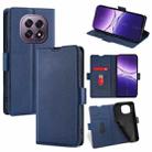 For OPPO A5 5G 2025 Global Ultra-thin Voltage Side Buckle Horizontal Flip Leather Phone Case(Blue) - 1