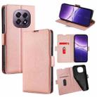 For OPPO A5 5G 2025 Global Ultra-thin Voltage Side Buckle Horizontal Flip Leather Phone Case(Rose Gold) - 1