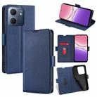 For OPPO A5x 5G Global Ultra-thin Voltage Side Buckle Horizontal Flip Leather Phone Case(Blue) - 1