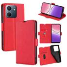 For OPPO A5x 5G Global Ultra-thin Voltage Side Buckle Horizontal Flip Leather Phone Case(Red) - 1