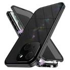 For iPhone 15 Plus Anti-peeping Magnetic Double-sided Tempered Glass Phone Case(Black) - 1