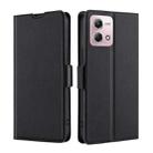 For Motorola Moto G Stylus 2023 4G Ultra-thin Voltage Side Buckle Horizontal Flip Leather Phone Case(Black) - 1